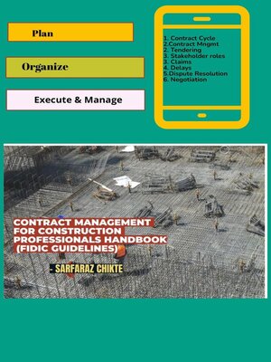 cover image of Handbook of Contract Management for Construction professionals as per FIDIC